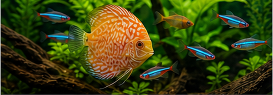 Tropical discus fish